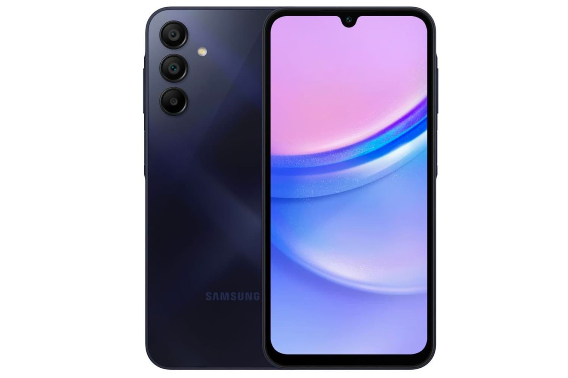 گلکسی A25 و گلکسی A15 سامسونگ مشکی نمای پشت و جلو