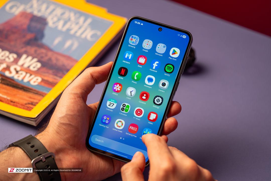 منوی اپلیکیشن‌های گلکسی A36