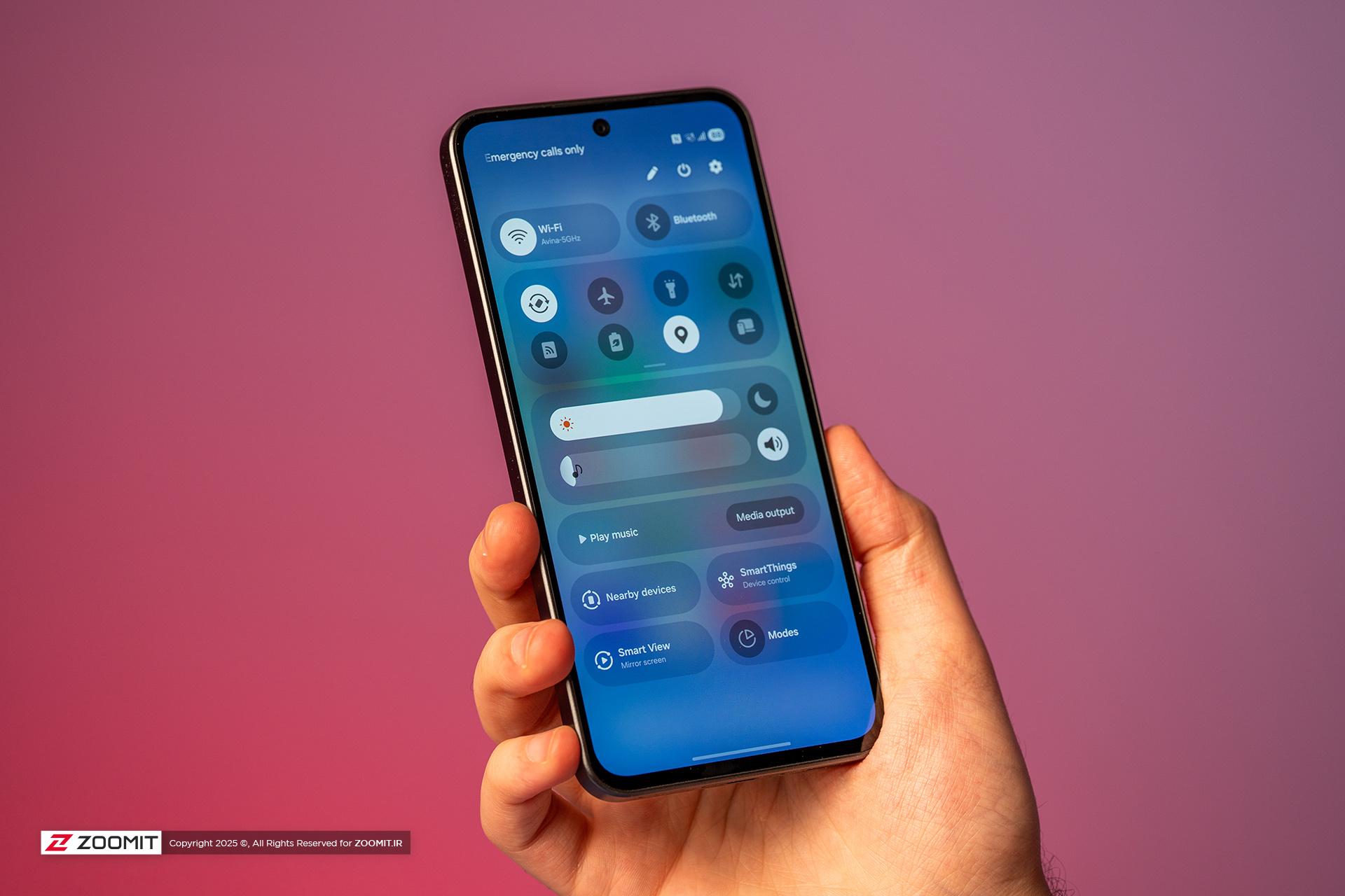 پنل تنظیمات سریع گلکسی A36