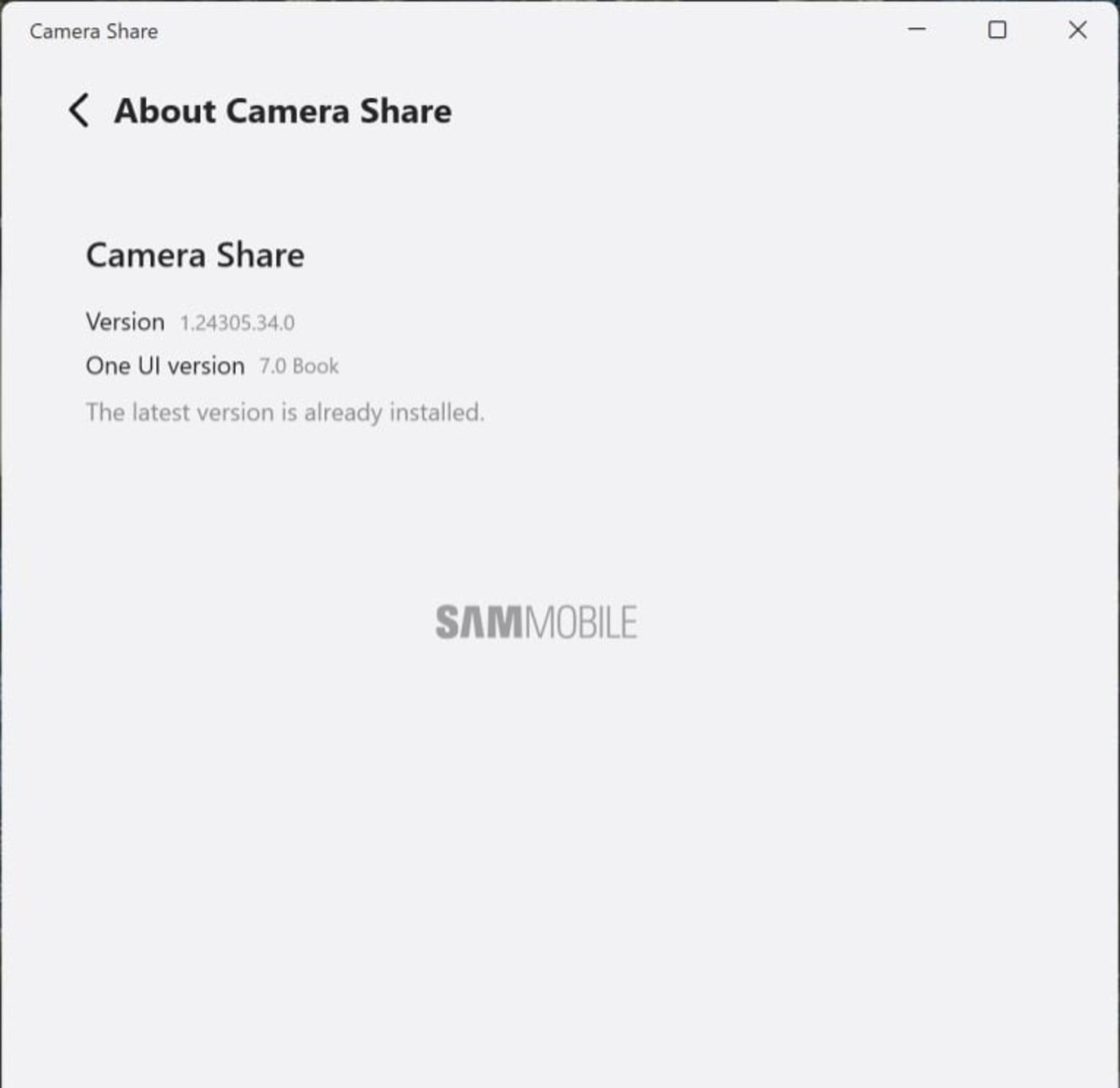 محیط اپلیکیشن Camera Share در رابط کاربری One UI 7 سامسونگ