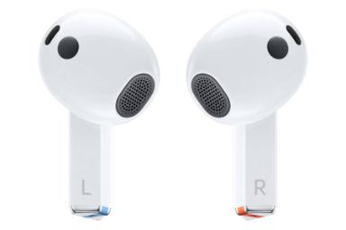نمای داخلی ایرباد بی سیم سامسونگ گلکسی بادز 3 سفید / Samsung Galaxy Buds3