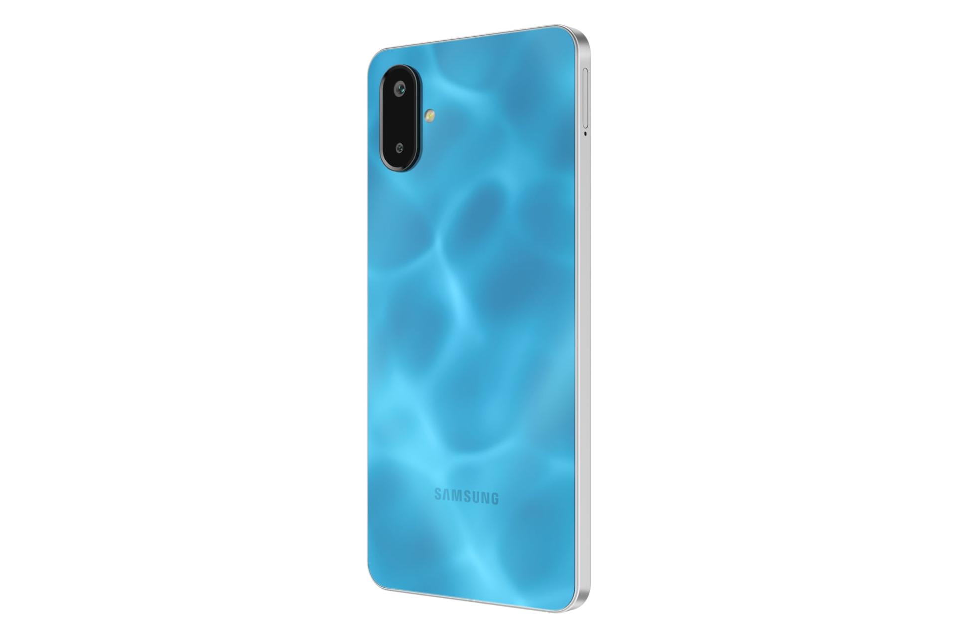 سمت راست پنل پشت گوشی موبایل گلکسی F06 سامسونگ 5G آبی / Samsung Galaxy F06 5G
