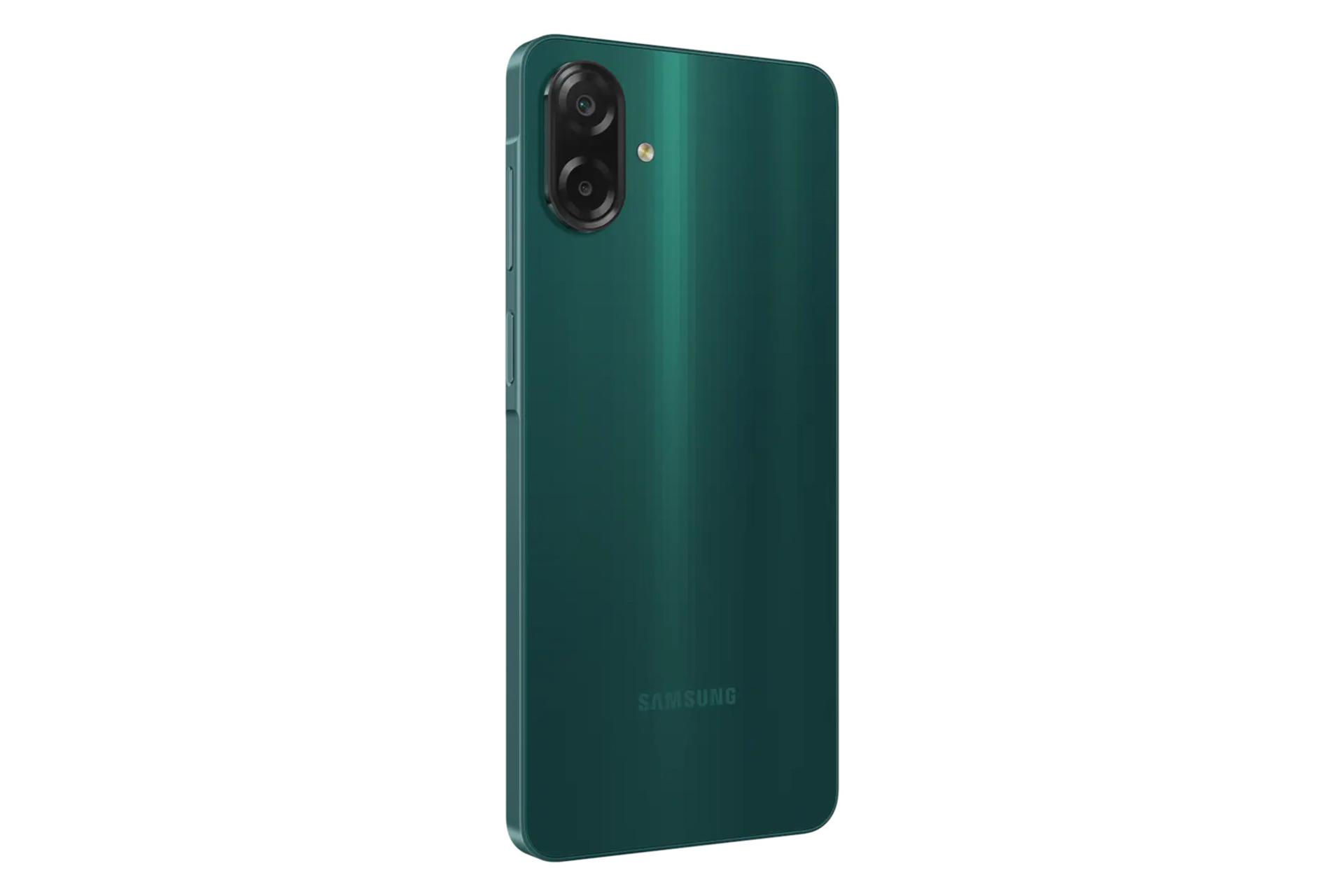 سمت چپ پنل پشت گوشی موبایل گلکسی F07 سامسونگ سبز تیره / Samsung Galaxy F07
