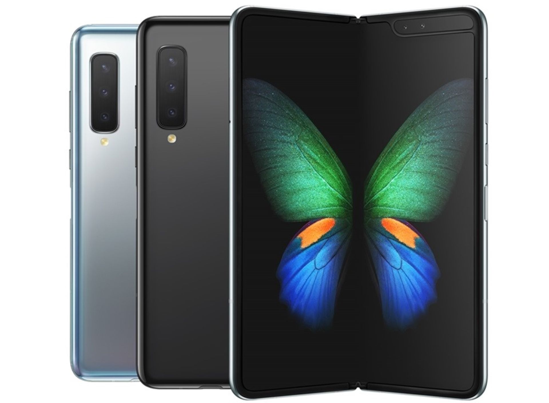 Back and front panels of the Samsung Galaxy Fold phone