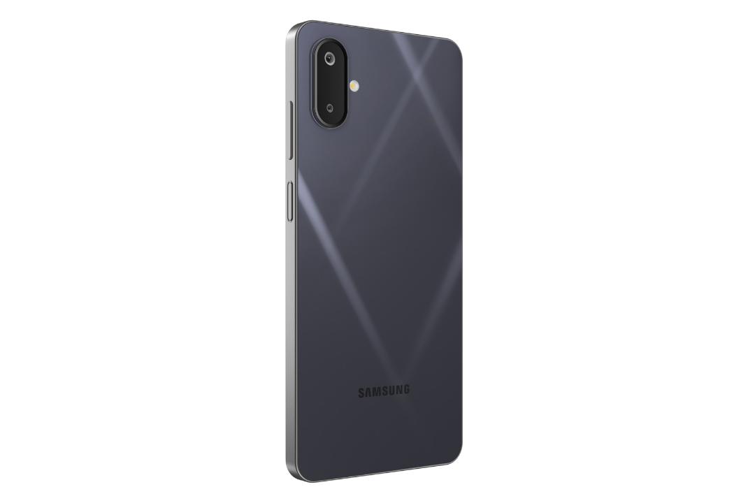 سمت چپ پنل پشت گوشی موبایل گلکسی M06 سامسونگ مشکی / Samsung Galaxy M06