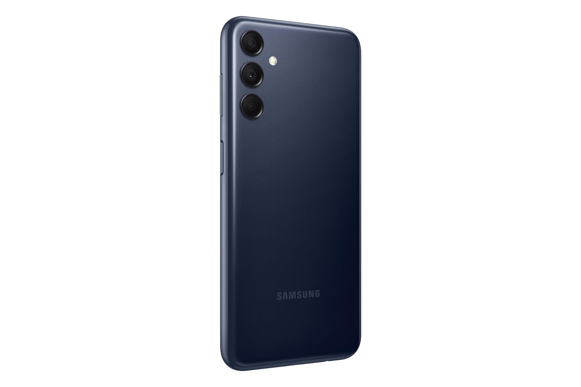 سمت چپ پنل پشت گوشی موبایل گلکسی M14 سامسونگ سرمه ای / Samsung Galaxy M14
