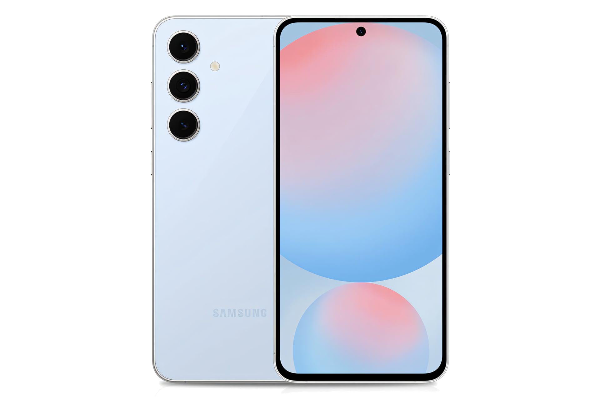 مرجع متخصصين ايران پنل جلو و پشت موبايل موبايل گلكسي اس 24 اف اي سامسونگ آبي روشن / Samsung Galaxy S24 FE