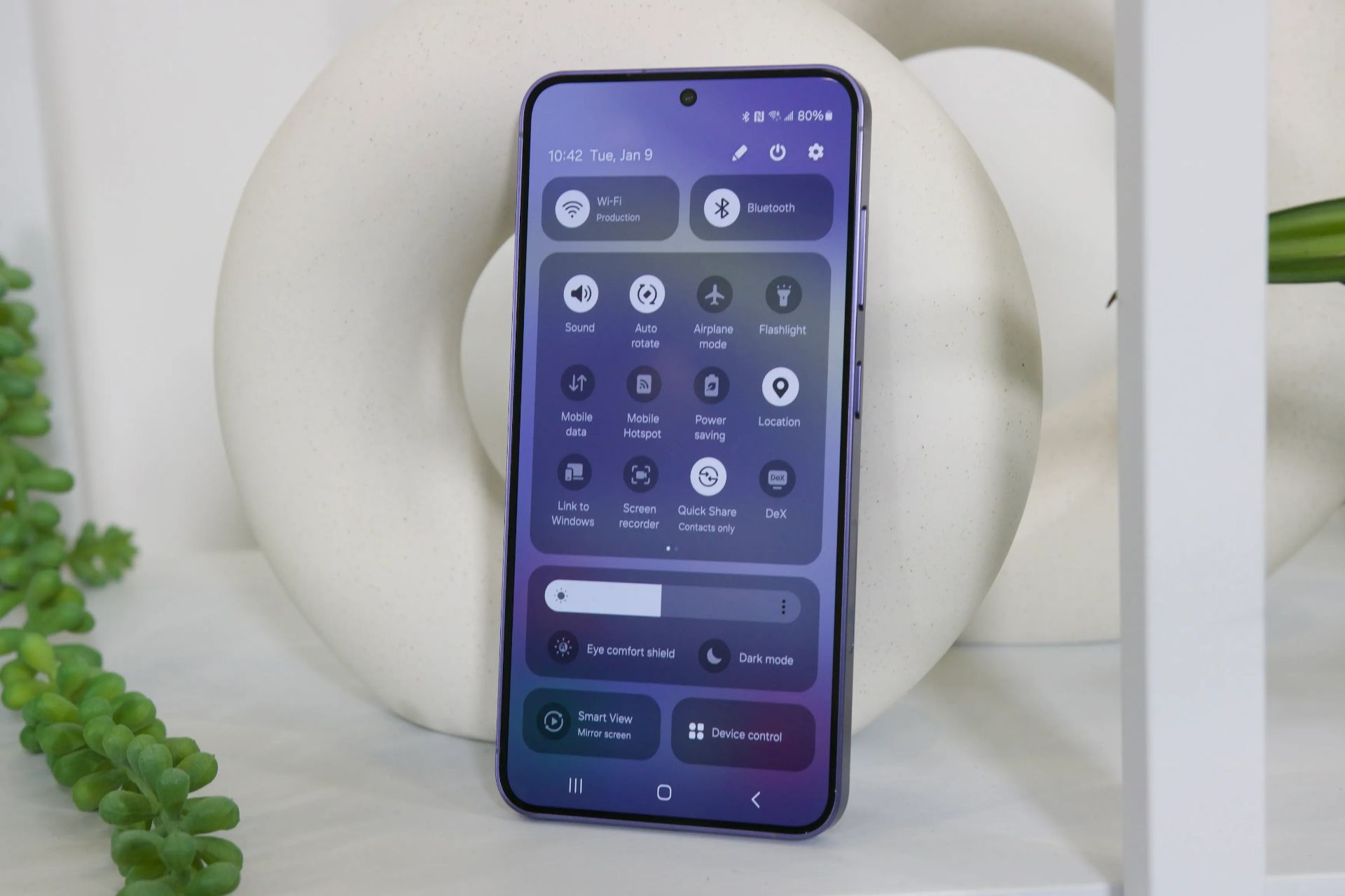 صفحه تنظیمات سریع گوشی گلکسی S24