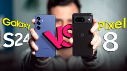 کاور ویدئو مقایسه ویدئویی گلکسی S24 و پیکسل 8 گوگل / Samsung Galaxy S24 vs Google Pixel 8