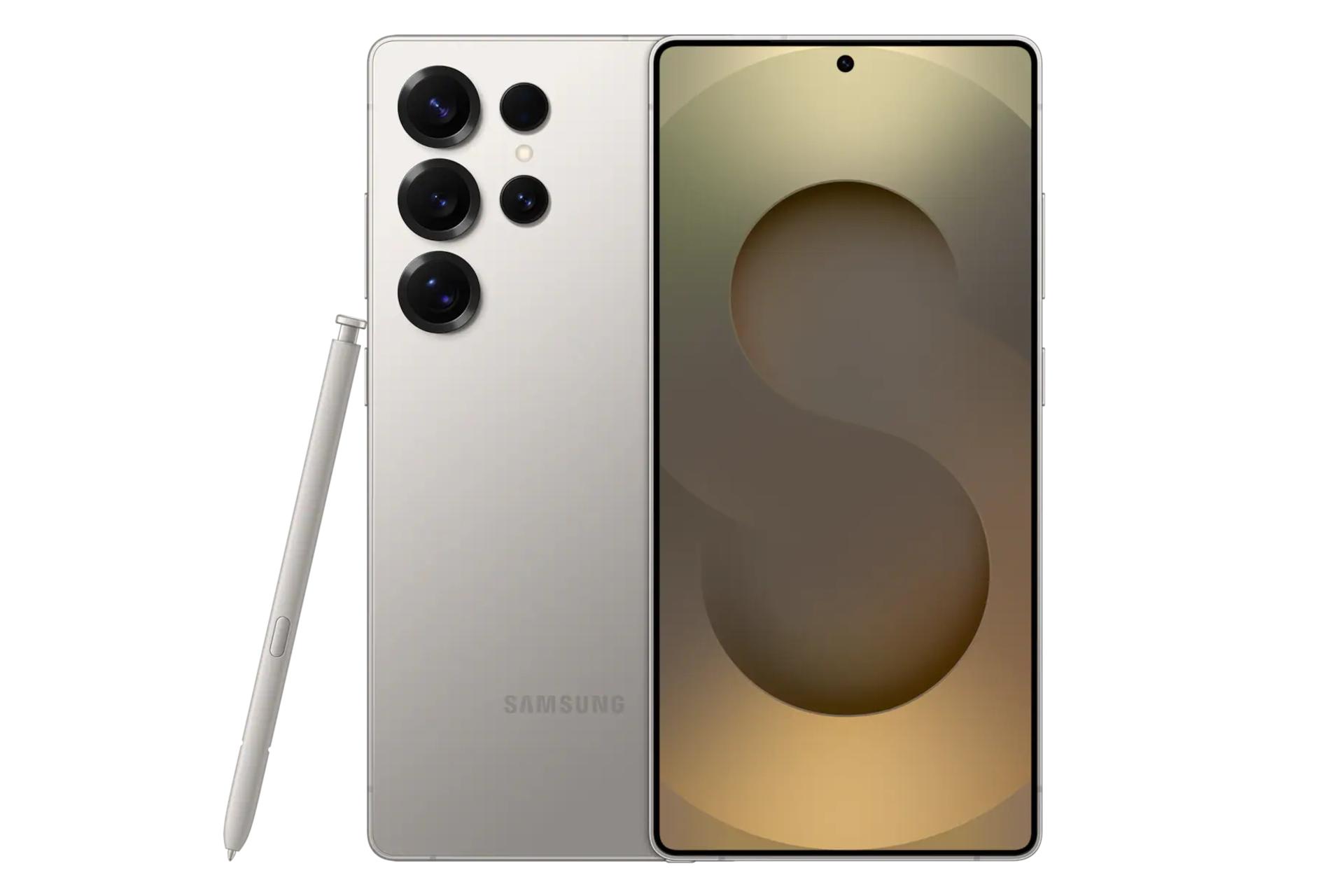 پنل جلو و پشت گوشی موبایل گلکسی اس 25 اولترا سامسونگ خاکستری / Samsung Galaxy S25 Ultra