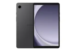 نمای کلی تبلت گلکسی تب A9 سامسونگ / Samsung Galaxy Tab A9 با نمایشگر روشن و نمایش لوگو و دوربین پنل پشت رنگ خاکستری
