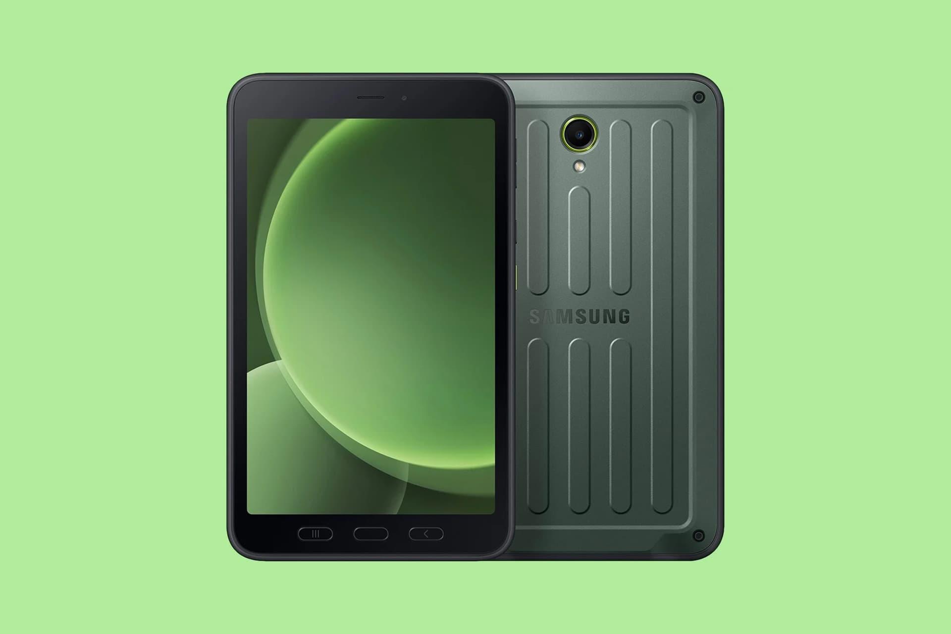 نمایی از تبلت Galaxy Tab Active 5 به رنگ سبز
