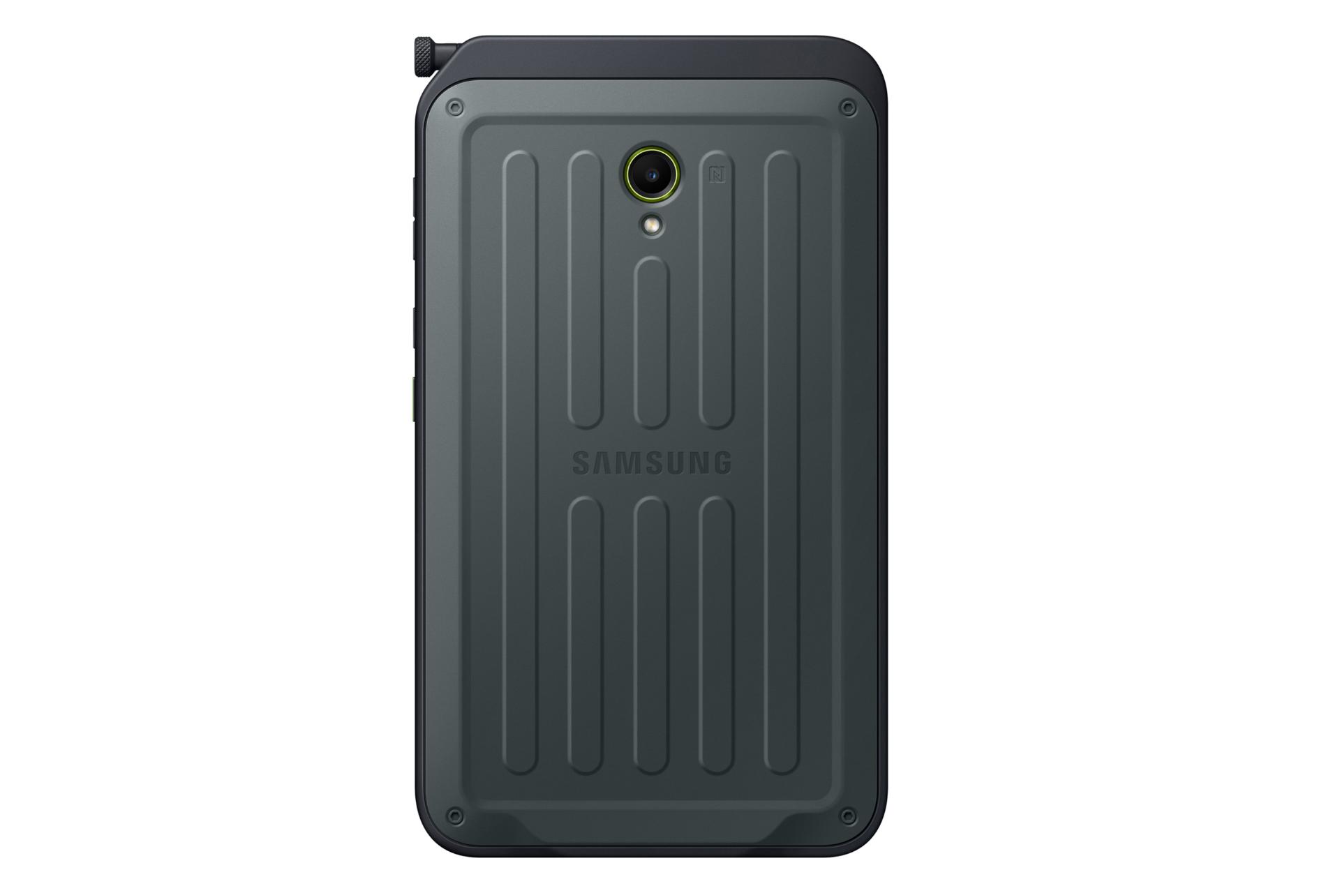 نمای پنل پشت تبلت گلکسی تب اکتیو 5 سامسونگ / Samsung Galaxy Tab Active5 همراه با کاور مخصوص و نمایش دوربین و لوگو