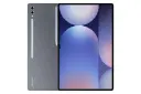 نمای کلی تبلت گلکسی تب اس 10 اولترا سامسونگ / Samsung Galaxy Tab S10 Ultra با نمایشگر روشن و نمایش قلم S Pen، دوربین و لوگوی پنل پشت