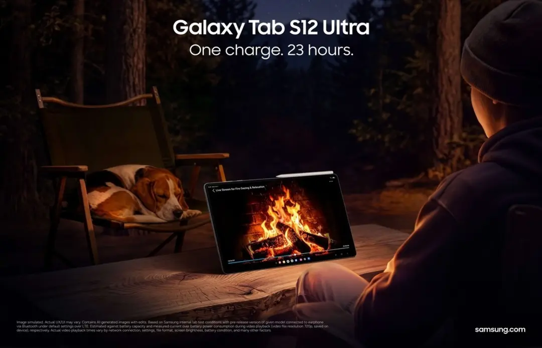 تبلت گلکسی Tab S12 Ultra (Galaxy Tab S12 Ultra) در محیط جنگل