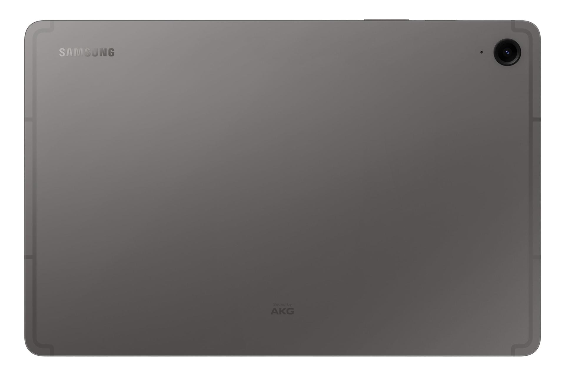 نمای پنل پشت تبلت گلکسی تب S9 FE سامسونگ / Samsung Galaxy Tab S9 FE با نمایش دوربین و لوگو رنگ خاکستری