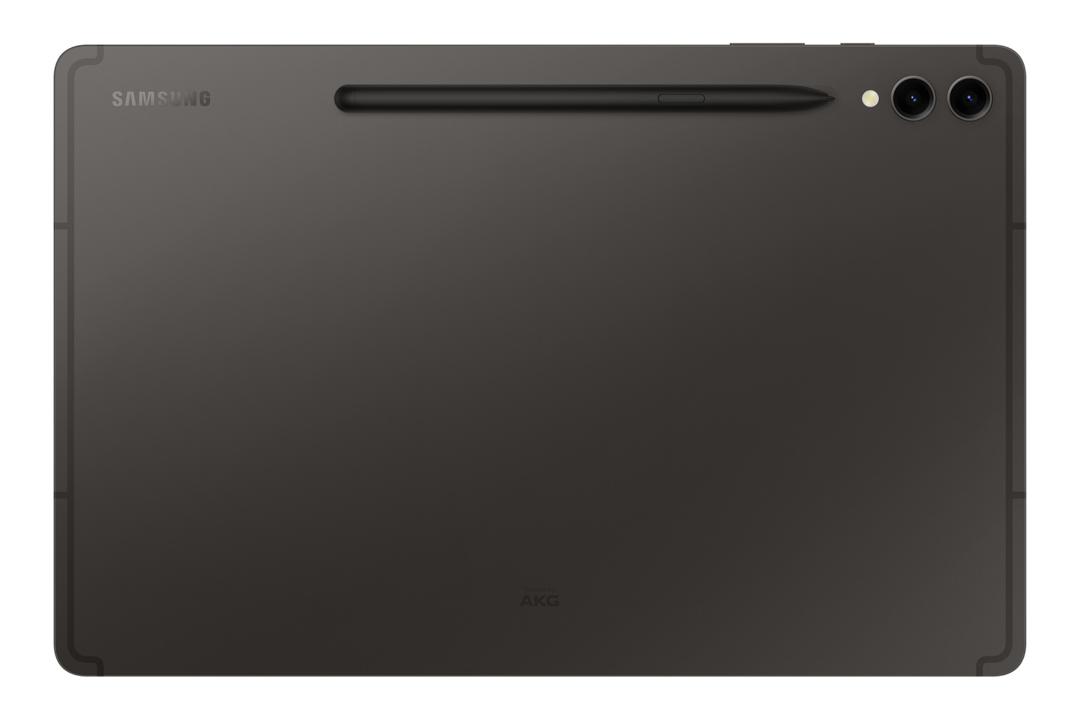 نمای پنل پشت تبلت گلکسی تب اس 9 پلاس سامسونگ / Samsung Galaxy Tab S9 Plus با نمایش لوگو و دوربین پنل پشت و محل قرارگیری قلم