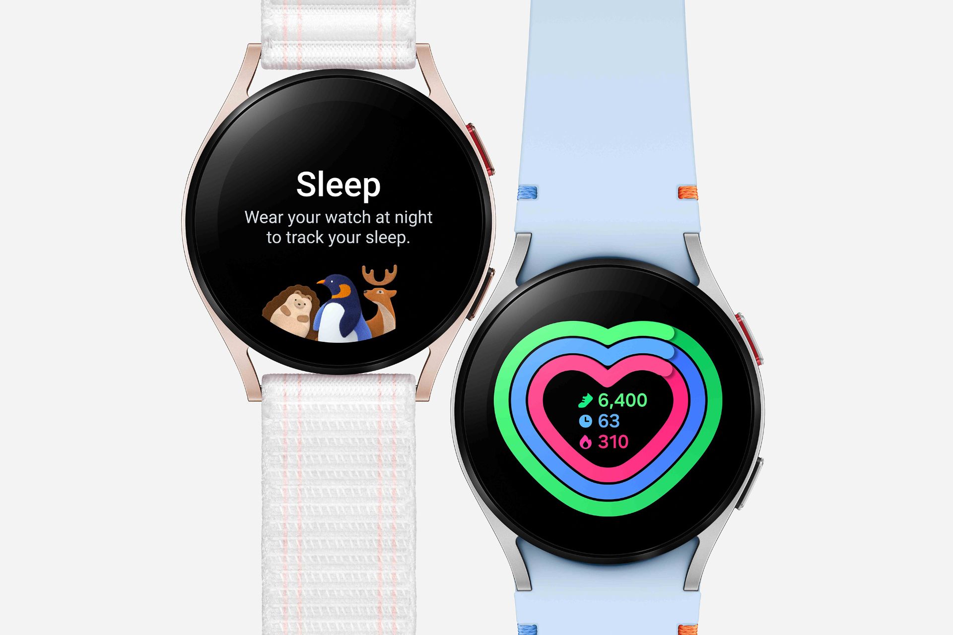 رنگ نقره ای و صورتی ساعت هوشمند سامسونگ Samsung Galaxy Watch FE