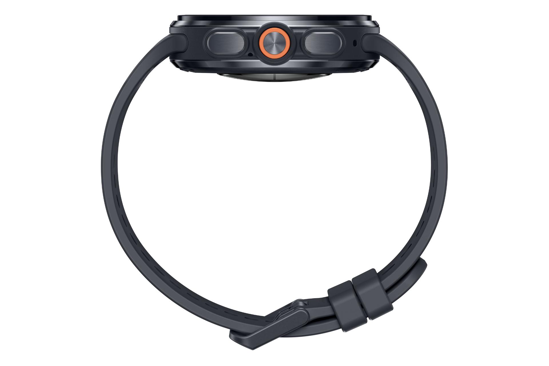 ساعت هوشمند سامسونگ گلکسی واچ اولترا 2 خاکستری تیره از نمای کناری / Samsung Galaxy Watch Ultra2