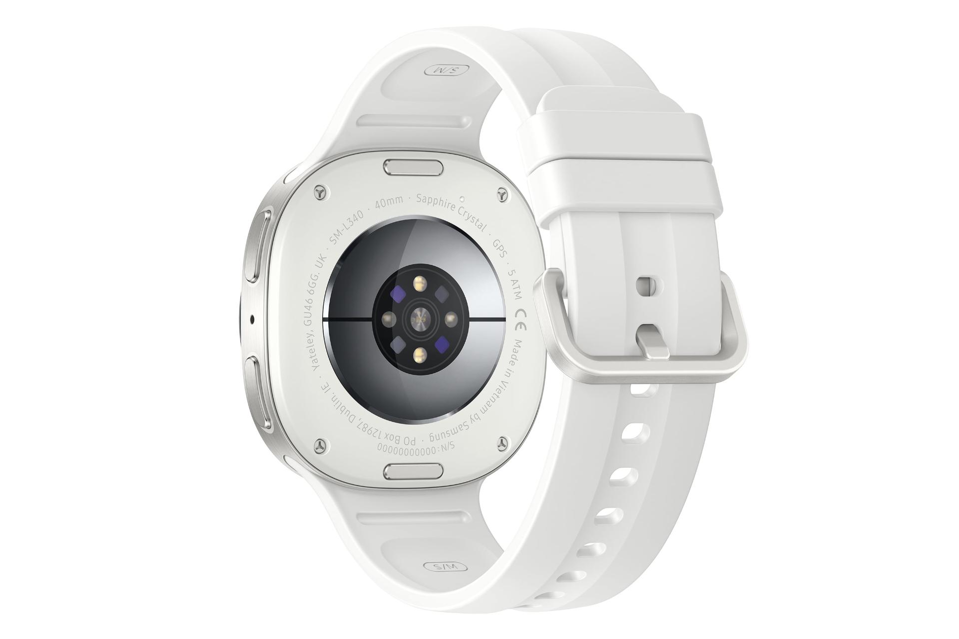 پشت ساعت هوشمند سامسونگ گلکسی واچ 9 نسخه 40 میلی‌متری نقره ای / Samsung Galaxy Watch9 40mm