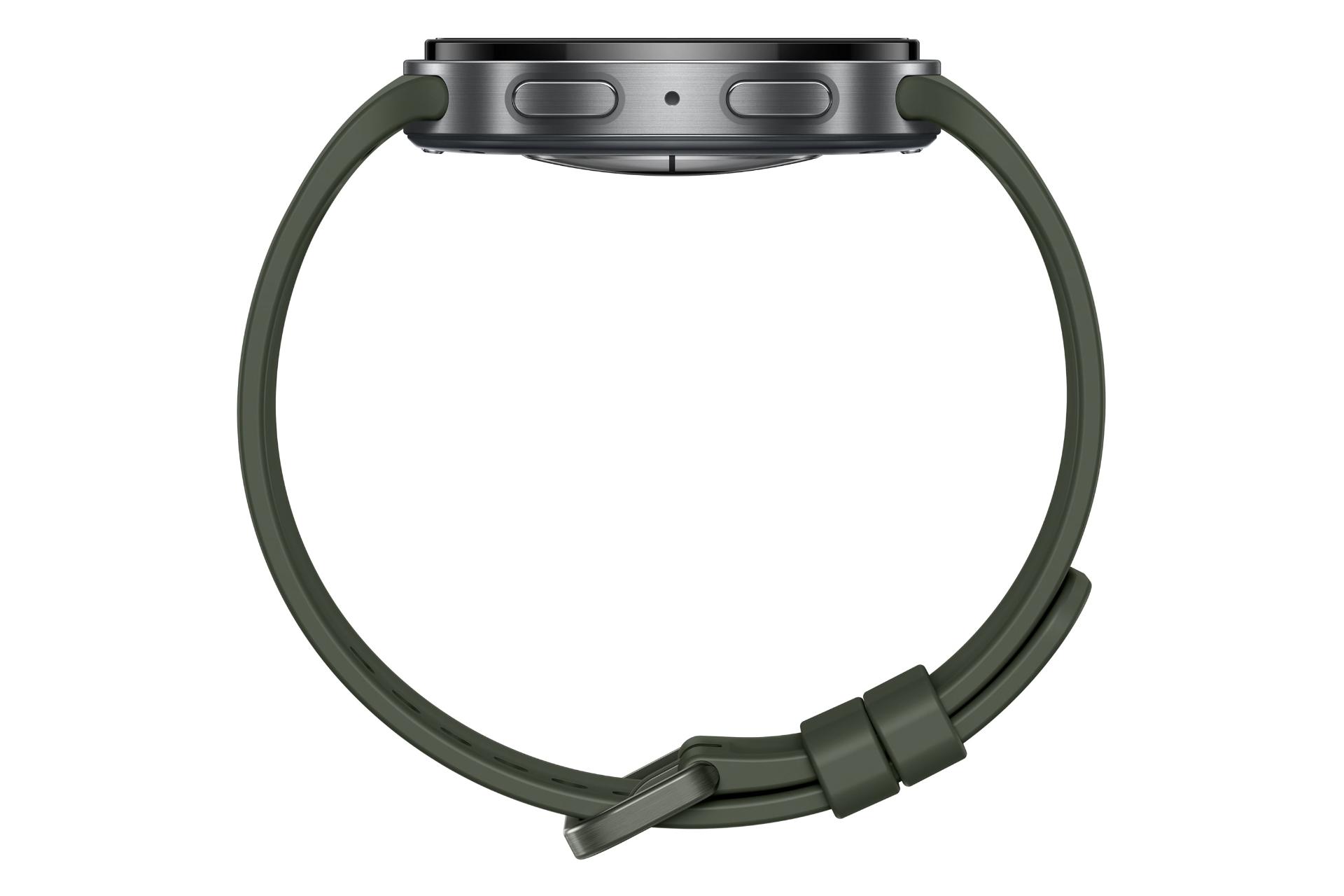 ساعت هوشمند سامسونگ گلکسی واچ 9 نسخه 44 میلی‌متری نقره ای از نمای کناری / Samsung Galaxy Watch9 44mm