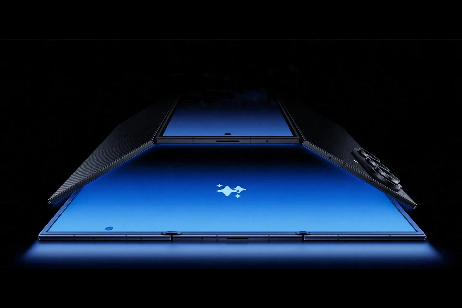 نمای جلو و پشت گوشی گلکسی زد ترای‌فولد سامسونگ