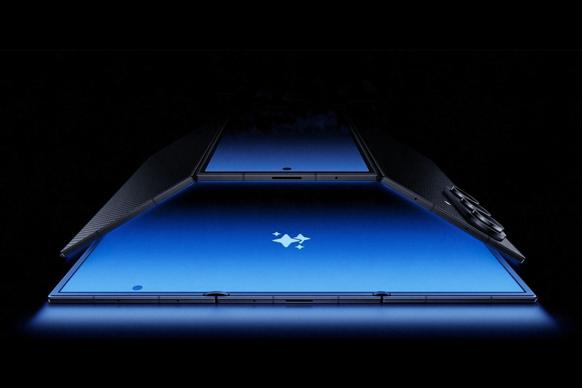 نمای جلو و پشت گوشی گلکسی زد ترای‌فولد سامسونگ