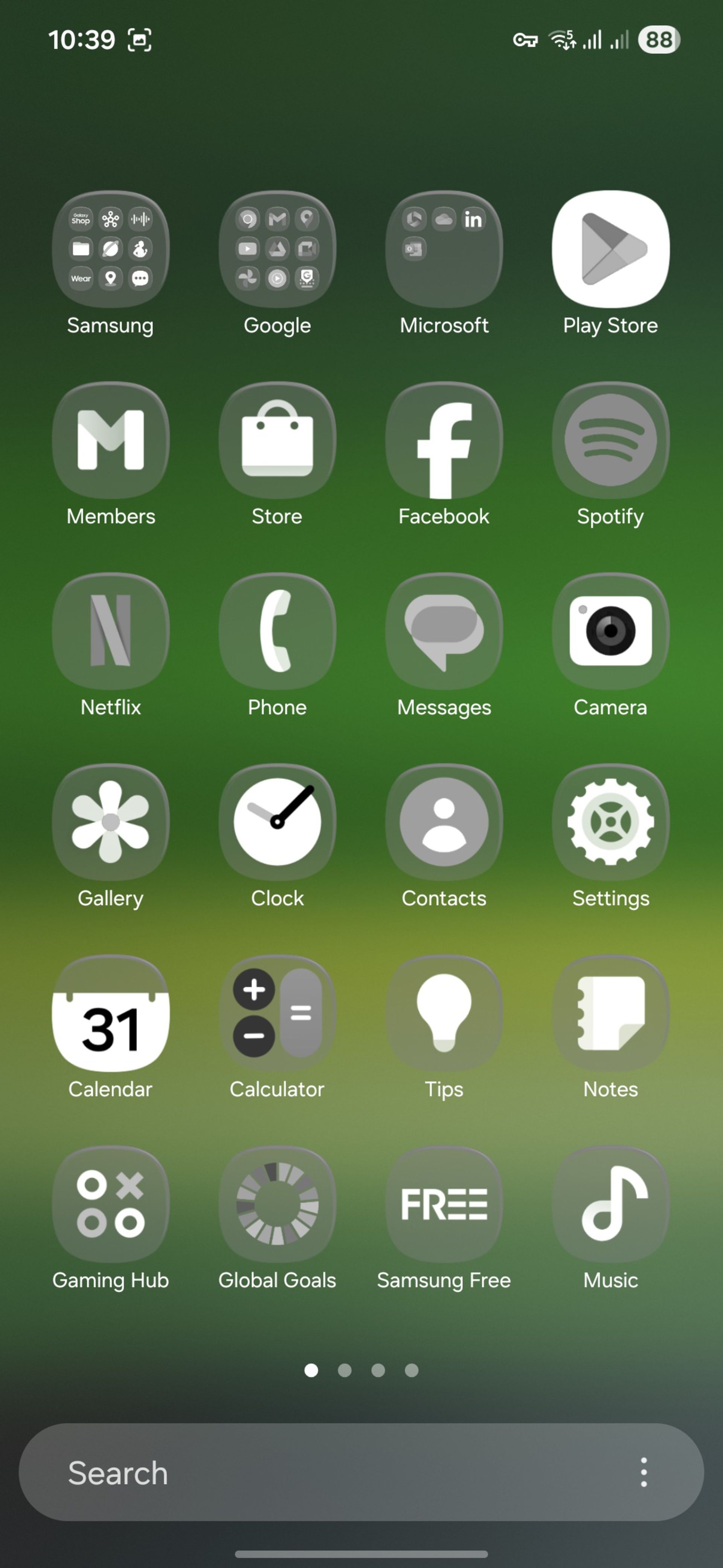 افکت Glass برای آیکون گوشی سامسونگ