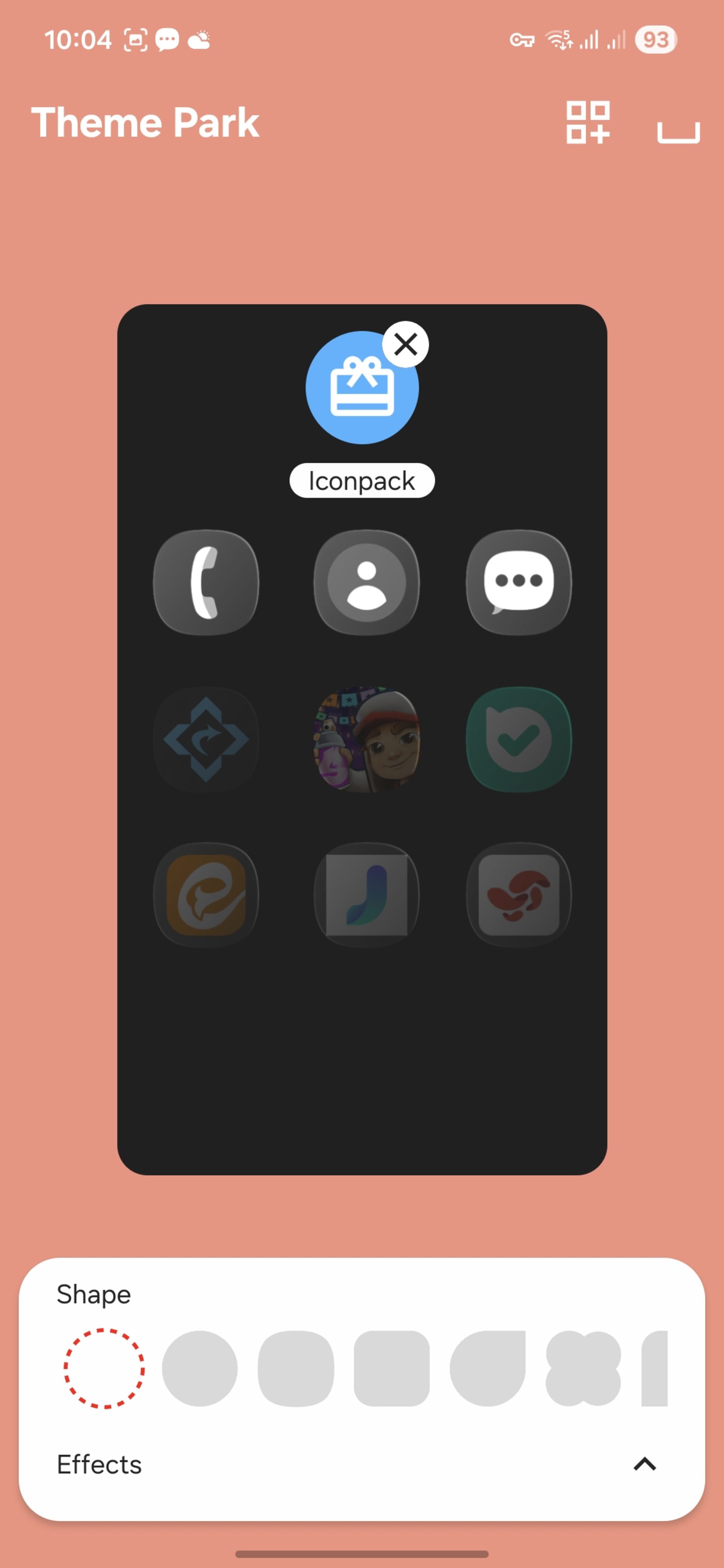 افکت شیشه‌ای برای آیکون گوشی سامسونگ