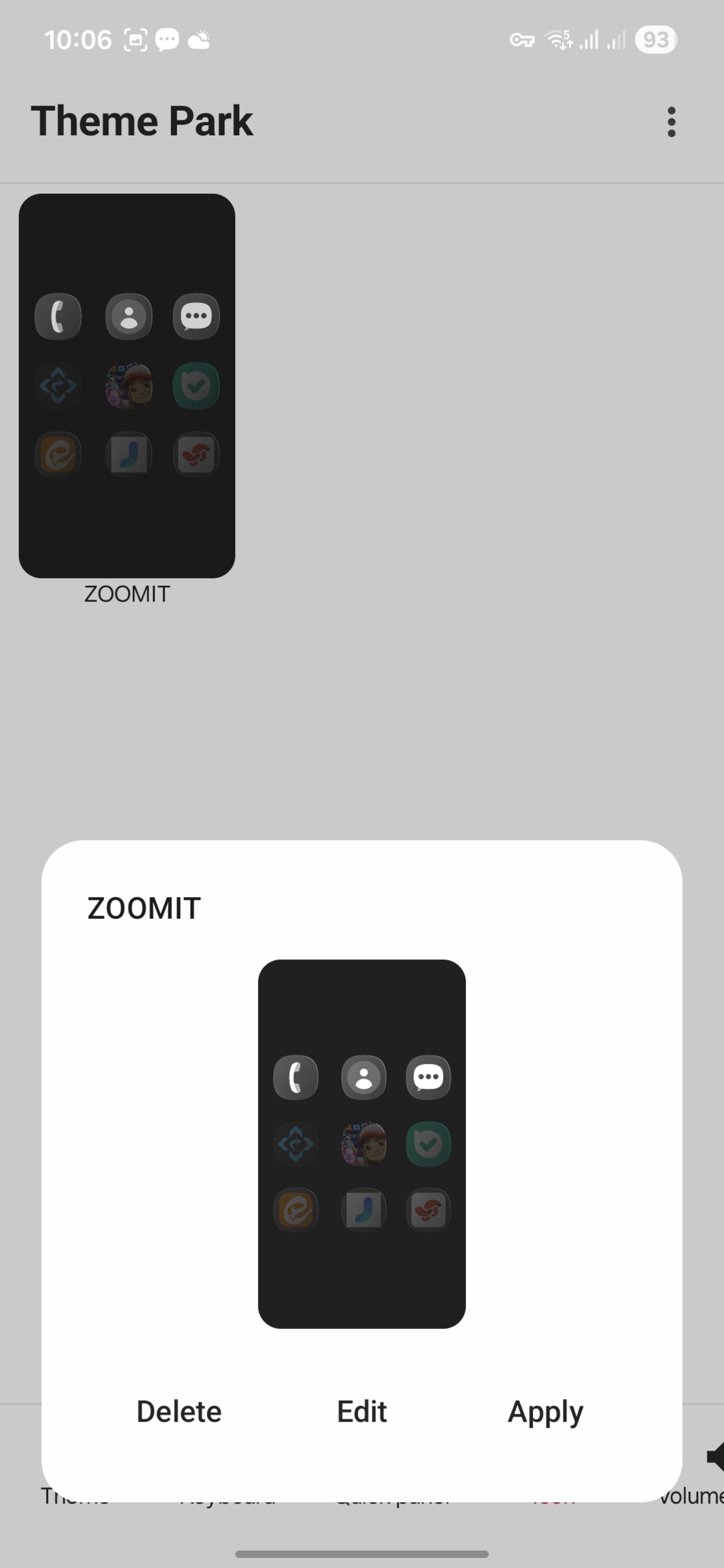 افکت شیشه‌ای برای آیکون گوشی سامسونگ