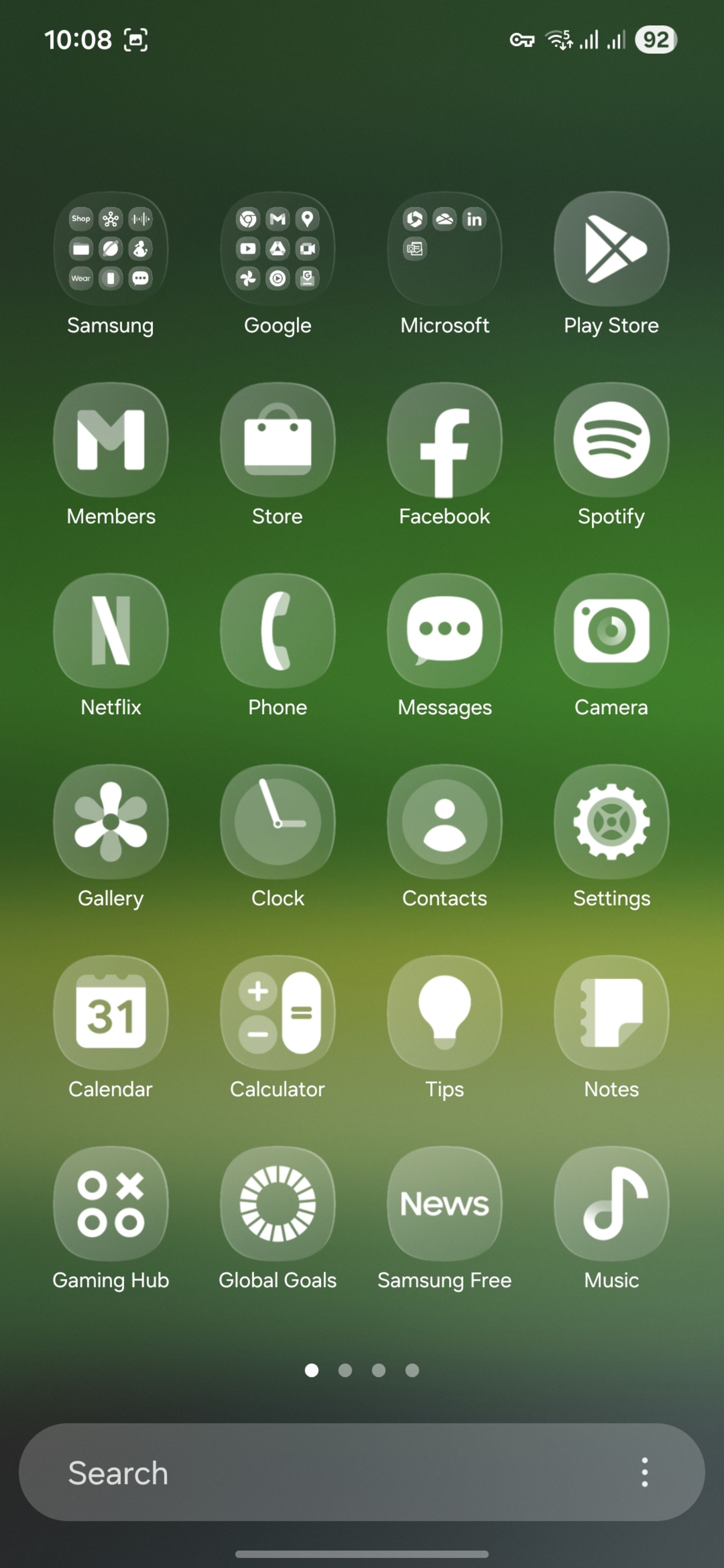 افکت شیشه‌ای برای آیکون گوشی سامسونگ