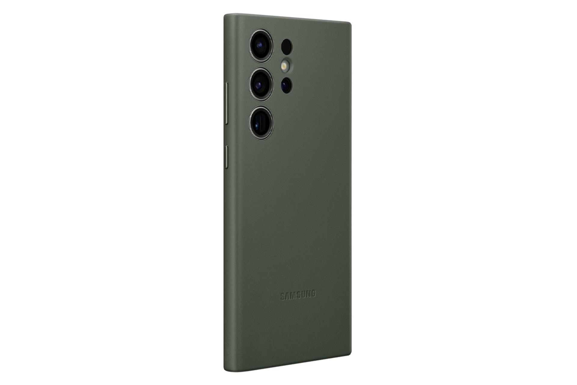 رنگ سبز قاب گوشی سامسونگ مدل Leather Case مناسب سامسونگ Galaxy S23 Ultra