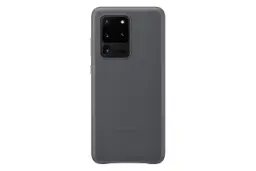 قاب گوشی سامسونگ Samsung Leather Cover For Samsung Galaxy S20 رنگ مشکی نمای پشت