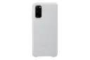 قاب گوشی سامسونگ Samsung Leather Cover For Samsung Galaxy S20 رنگ سفید نمای پشت
