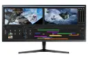 نمای جلو و لوگوی مانیتور سامسونگ 34 اینچ مدل LS34J550WQMXUE
