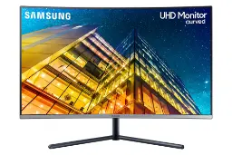 نمای جلو و لوگوی مانیتور سامسونگ 32 اینچ مدل LU32R590CWMXUE