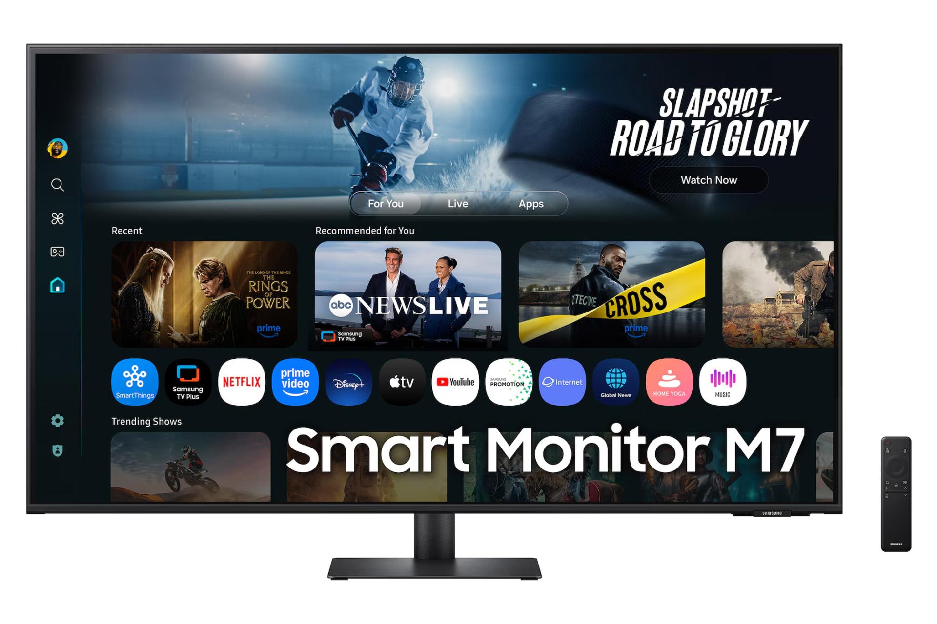 مانیتور سامسونگ 43 اینچ مدل M70F UHD Smart Monitor M7 نمای جلو