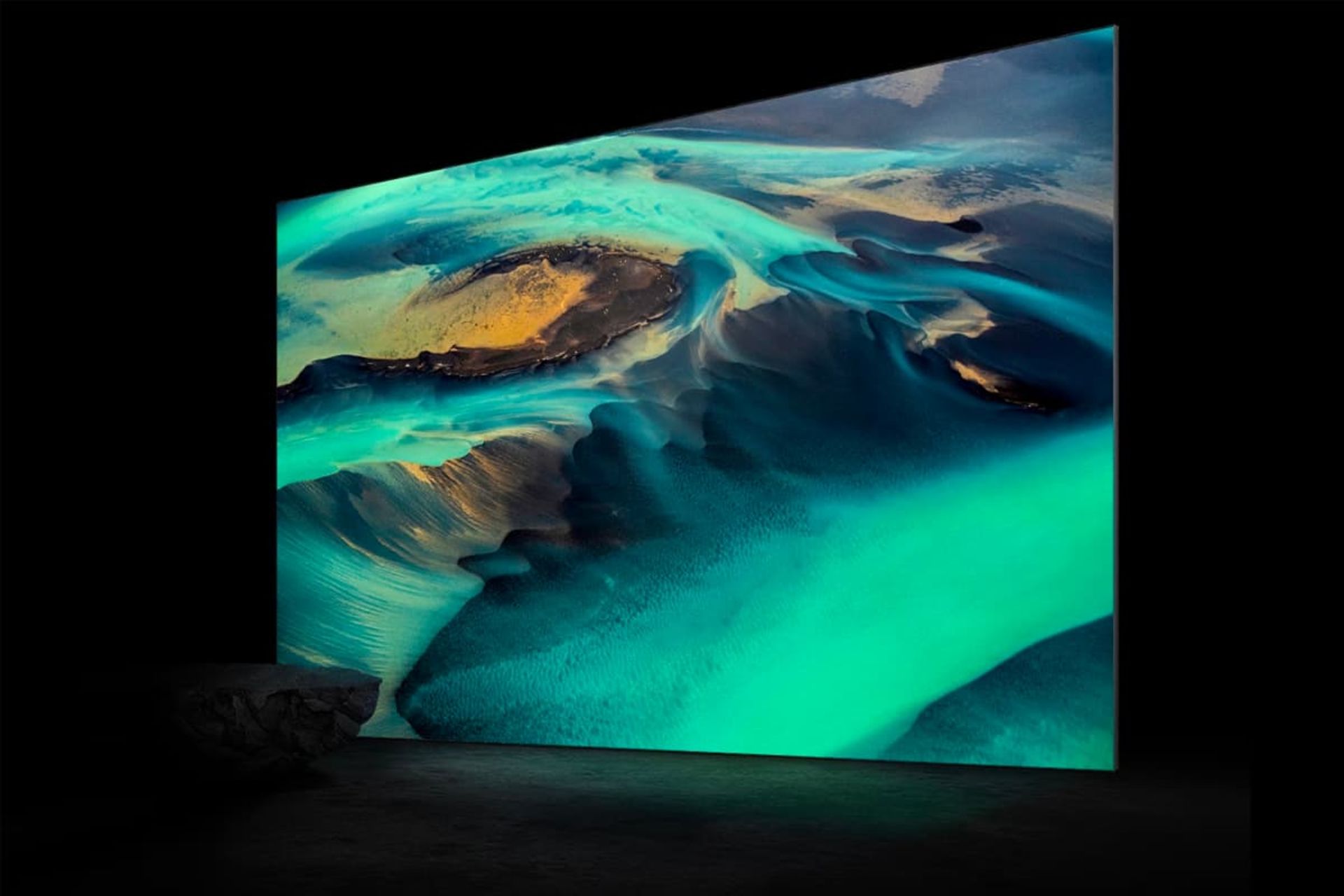 اولین تلویزیون میکرو LED سامسونگ نمای جلو رندر