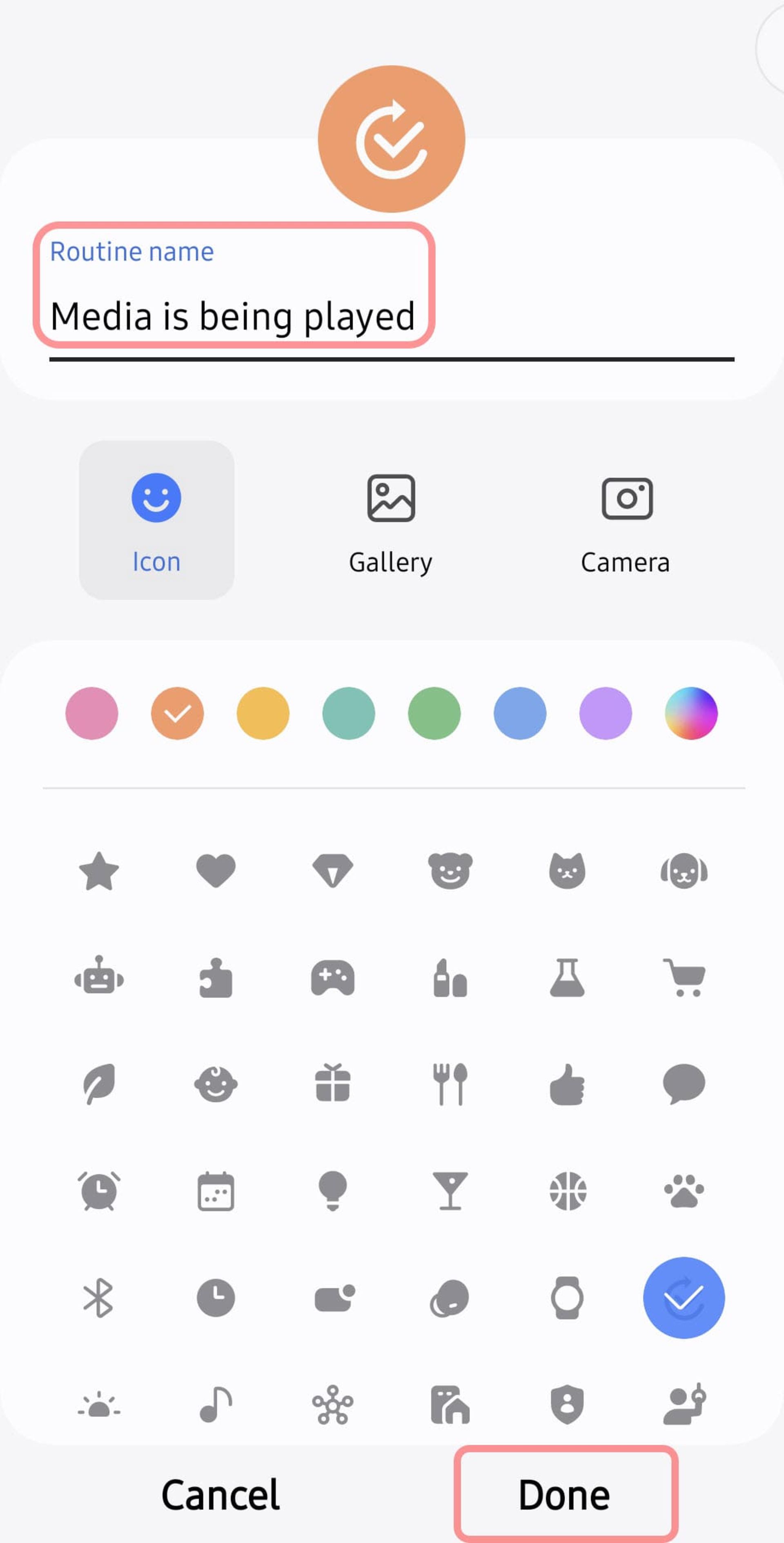 تغییر آیکون Routines در گوشی سامسونگ