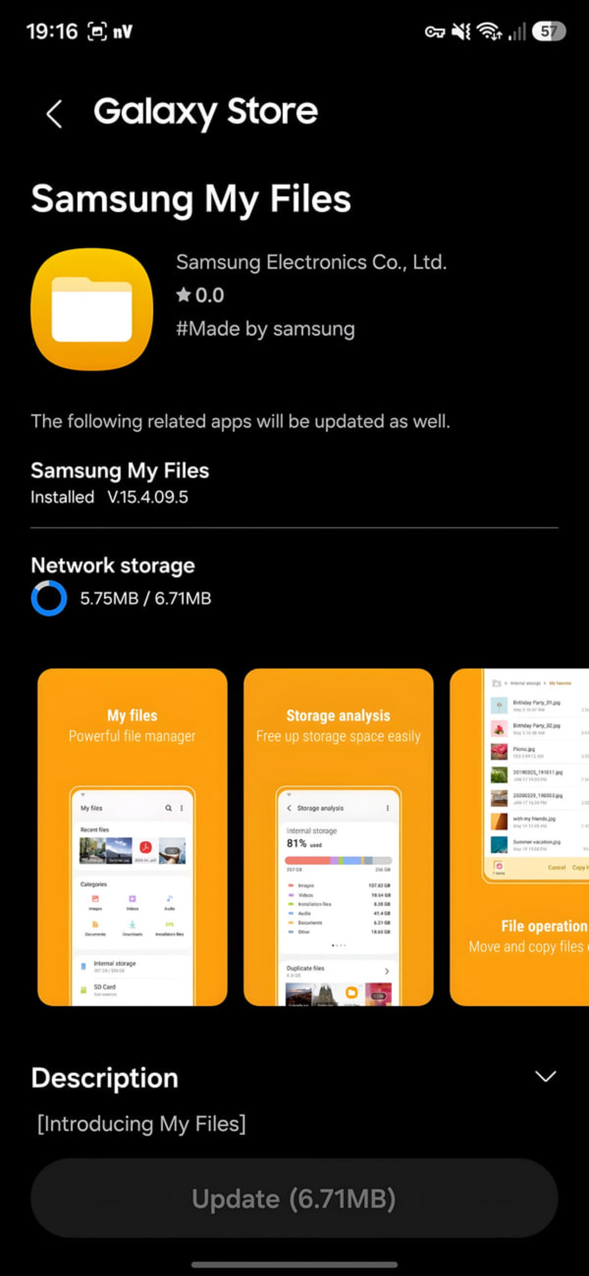 اپلیکیشن سامسونگ مای فایلز (Samsung My Files) در فروشگاه گلکسی استور