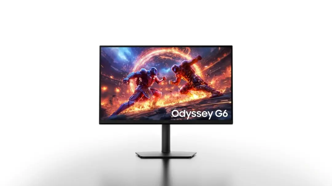 مانیتور گیمینگ سامسونگ مدل Odyssey G6 با نمایش صحنه‌ی بازی