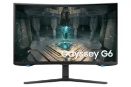 نمای جلو و اسپیکر مانیتور سامسونگ 32 اینچ مدل Odyssey G6 S32BG65