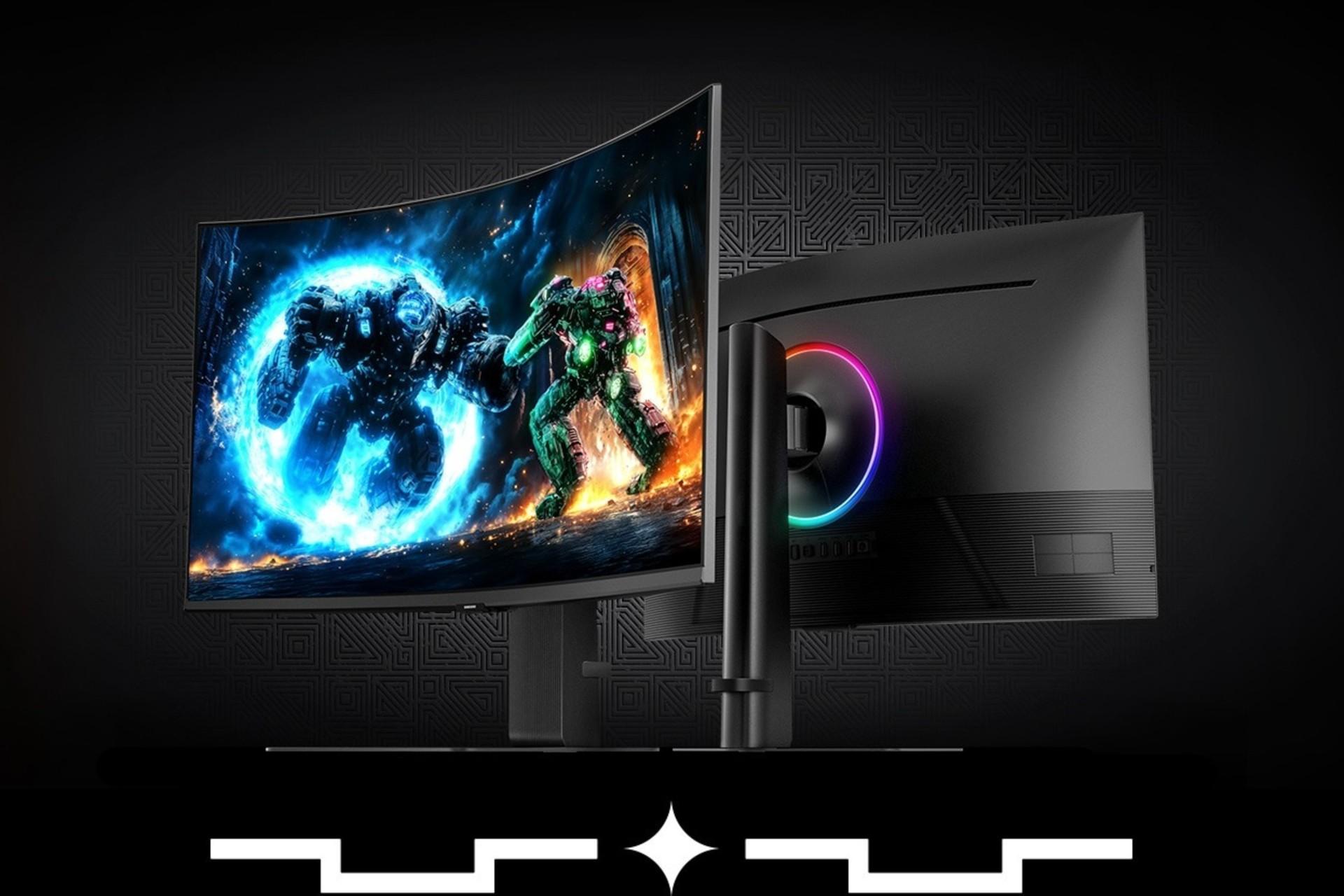 نمای پشت و جلو مانیتور سامسونگ اودیسه G7 G75F