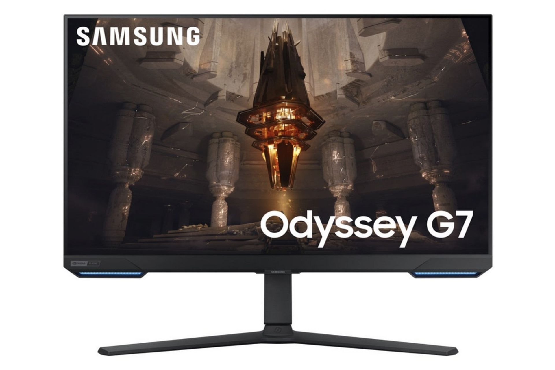 نمای جلو و طراحی مانیتور سامسونگ 32 اینچ مدل Odyssey G7 S32BG70