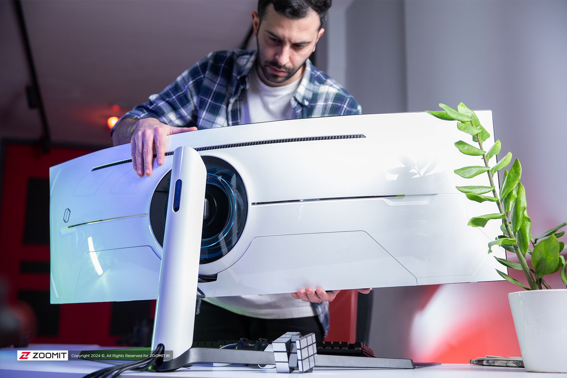 تنظیم ارتفاع مانیتور Odyssey Neo G9 سامسونگ