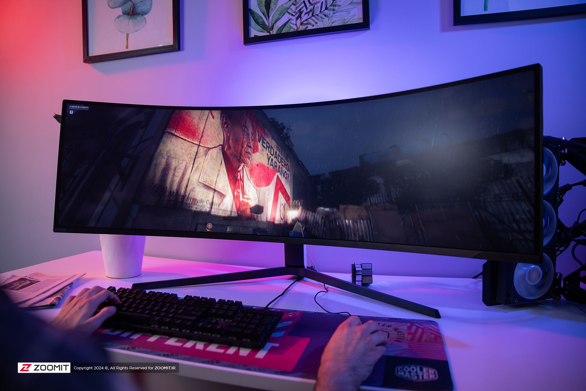 اجرای بازی فارکرای روی مانیتور Odyssey Neo G9 سامسونگ