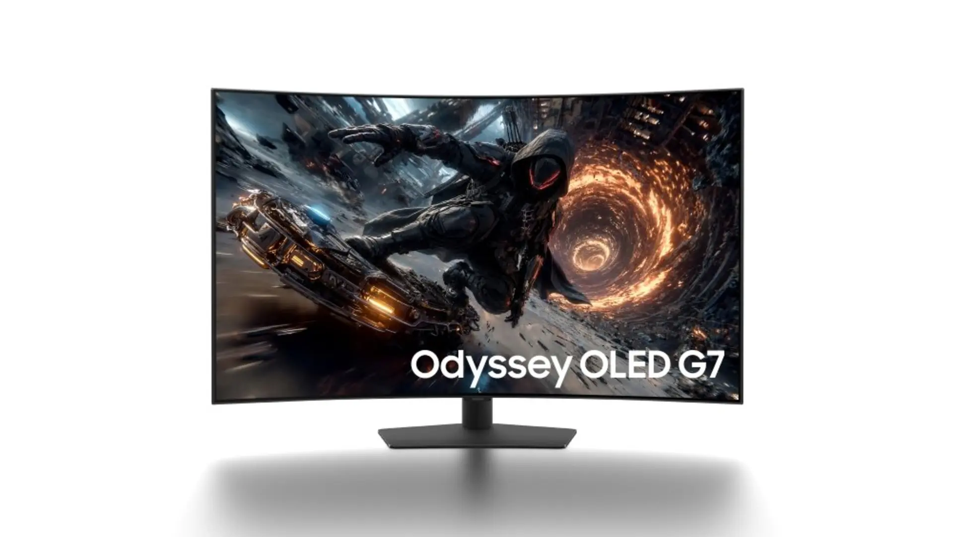 مانیتور خمیده سامسونگ مدل Odyssey OLED G7 با تصویر گیمینگ