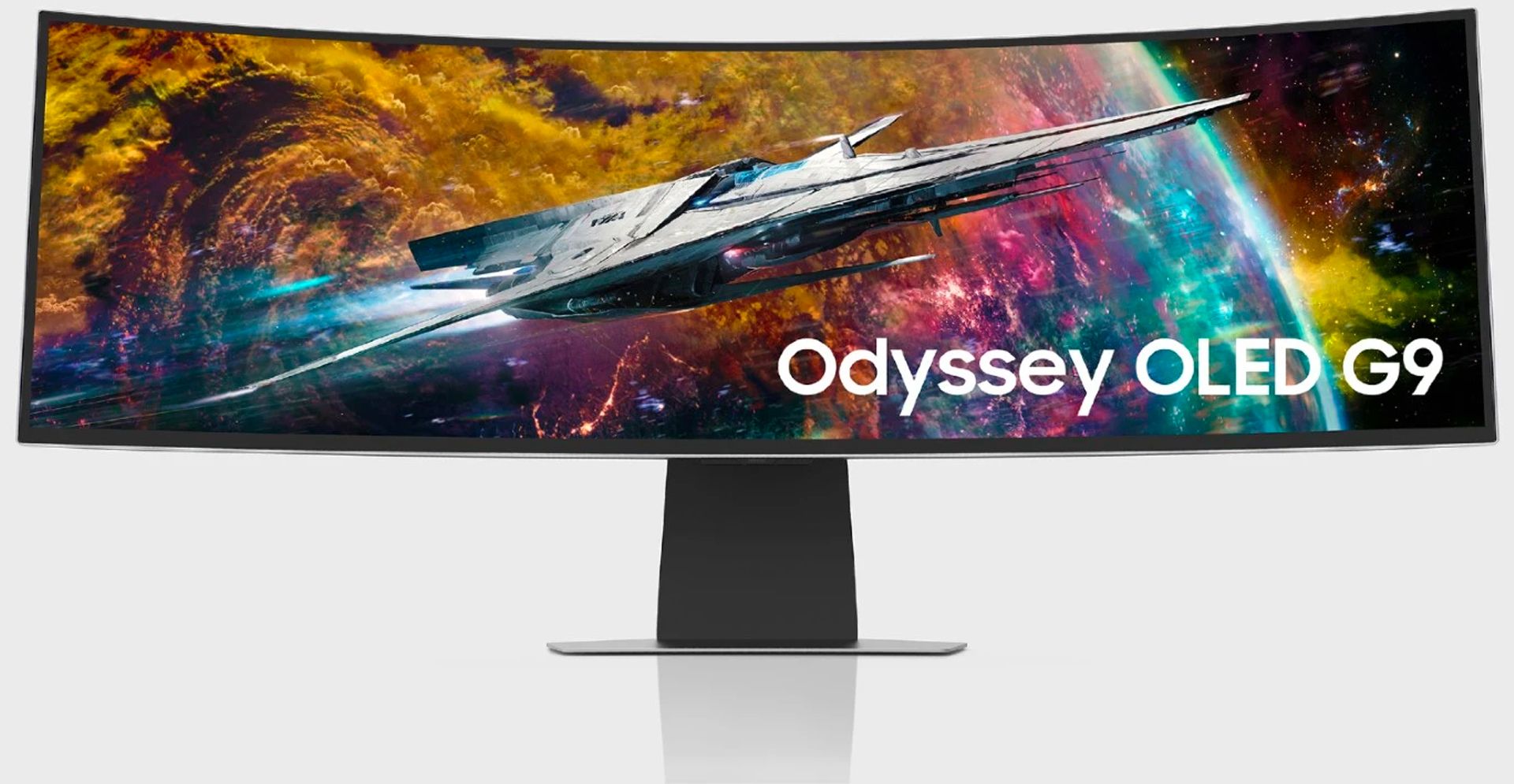 مانیتور سامسونگ Oddysey OLED G9 از نمای جلو