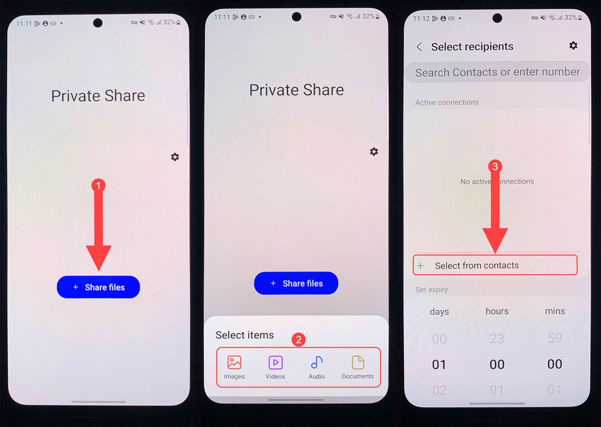فعالسازی Private Share در One UI 5.1