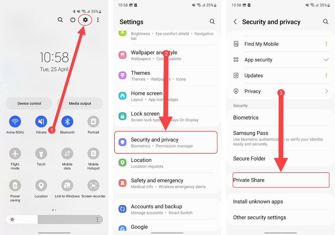تنظیمات سامسونگ One UI 5.1